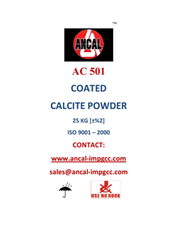 Ancal AC-501 Coated Calcite Powder