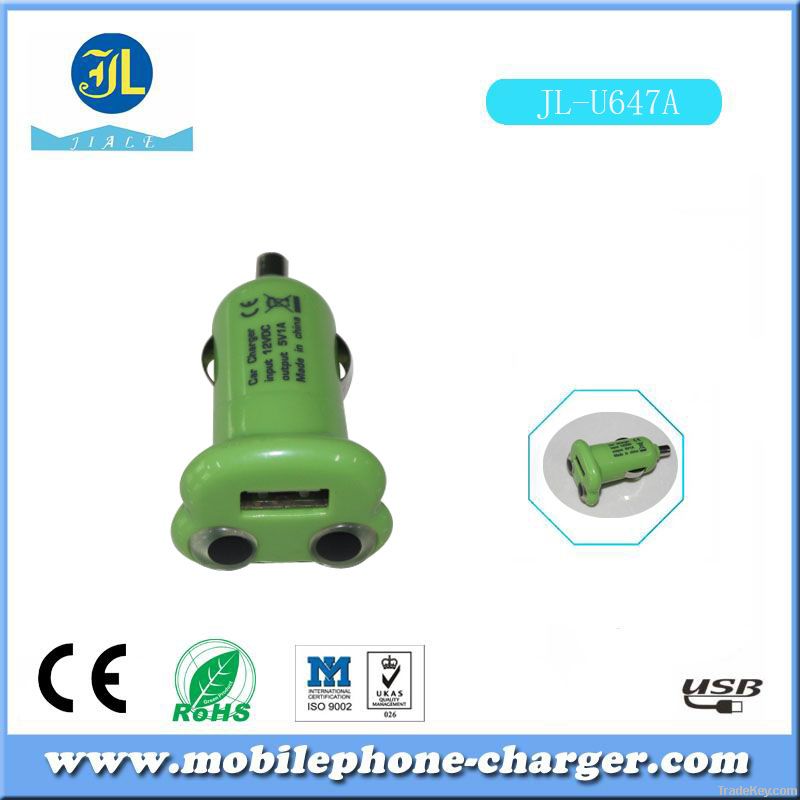 China manufacturer USB car battery charger with the LED light