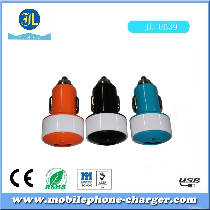 2014 promotion CAR battery charger with usb  for consumer electronic