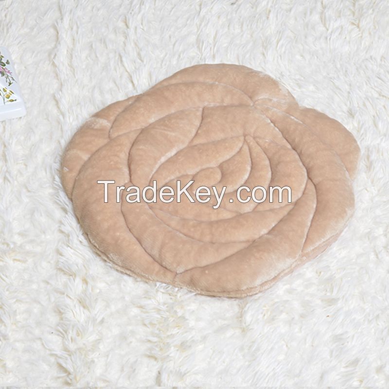Rose shape seat cushion flannel for sofa or chair