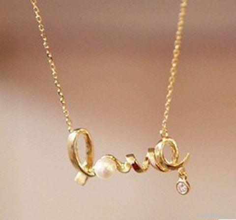 LOVE charm necklace