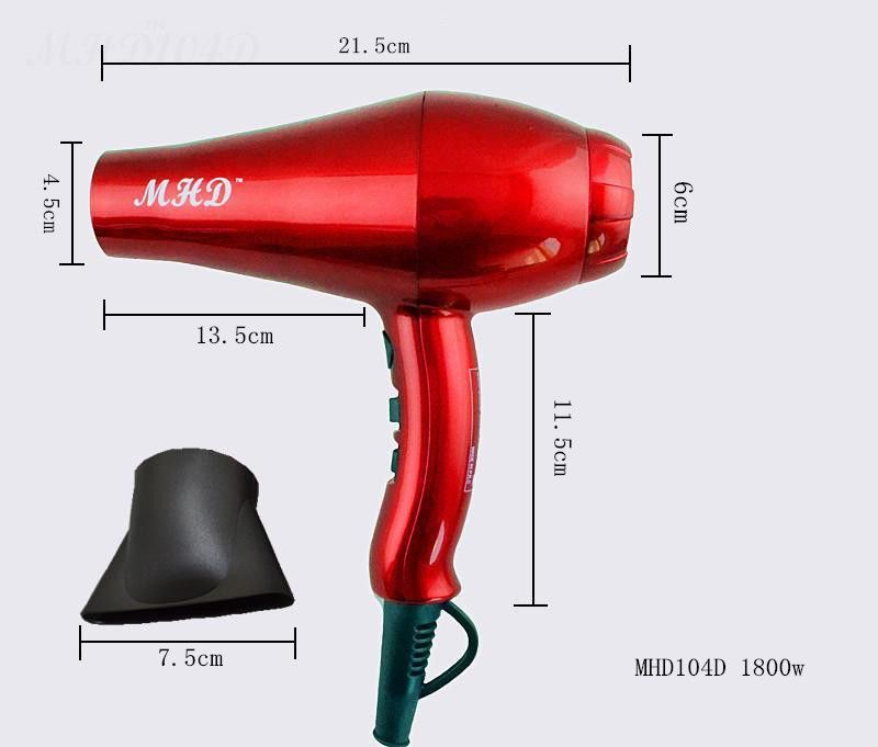 MHD-104D  Professional 1875W Negative Ionic Hair Dryer