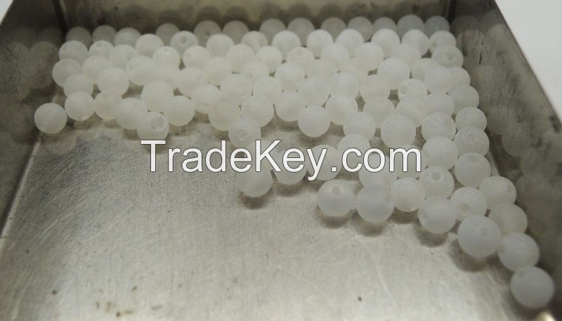 Frosted Crystal 4mm Drilled Beads