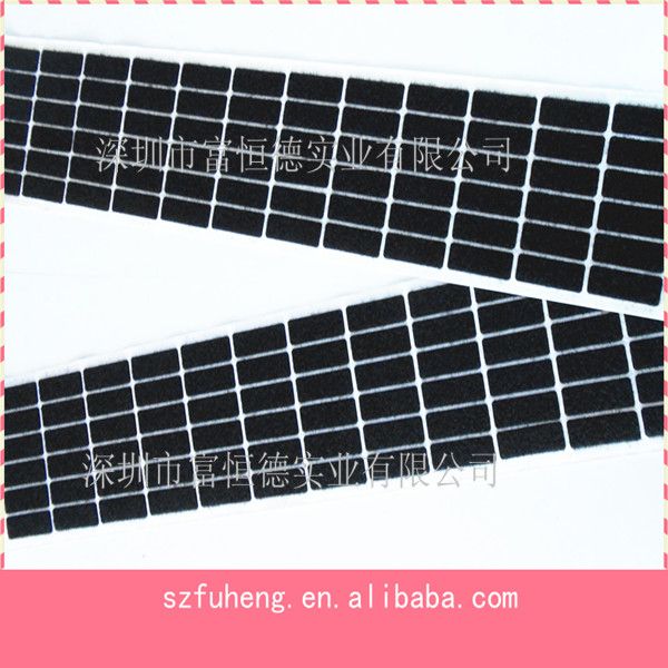 Square adhesive velcro patch