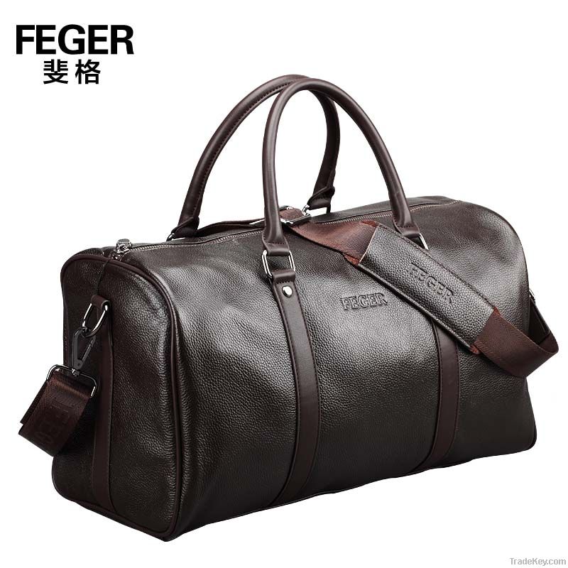fashion leather weekender duffel&sport bag