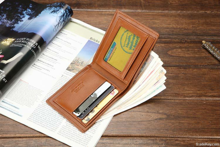 durable 2014new style men leather wallet