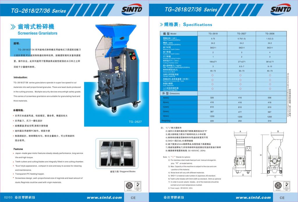 Plastic Recycling Crusher, Granulator