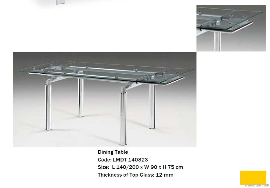 Extending Glass Dining Table