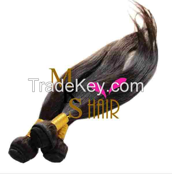 20 Inches Brazilian Virgin Hair Natural Black100% Human Hair Extension