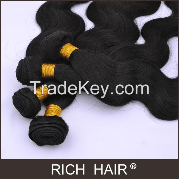 18 Inch Brazilian Virgin Hair Boby Wave Style Natural Black 100g/pack