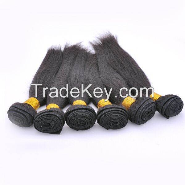 20 Inch Huamn Virgin Hair Straight Style Natural Black 100g/pack $45.4