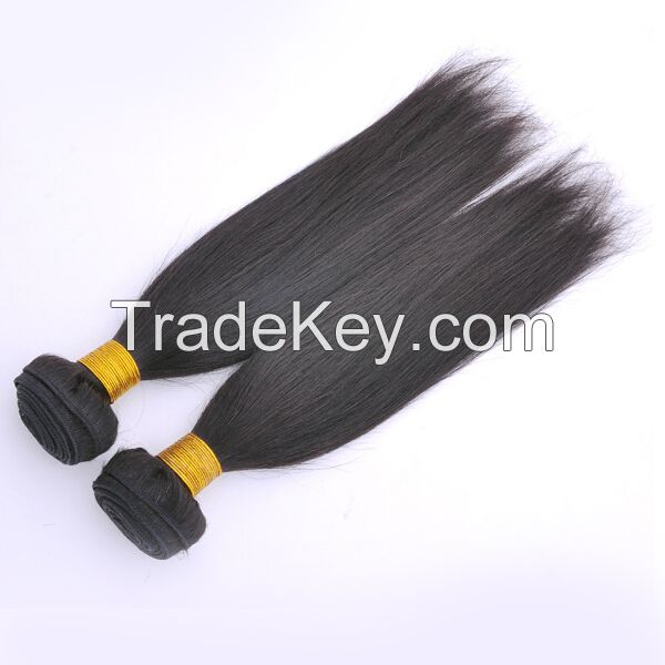 20 Inch Huamn Virgin Hair Straight Style Natural Black 100g/pack $45.4