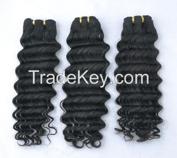 20 Inch Brazilian Virgin Hair deep wave Style Natural Black $47.4/pcs