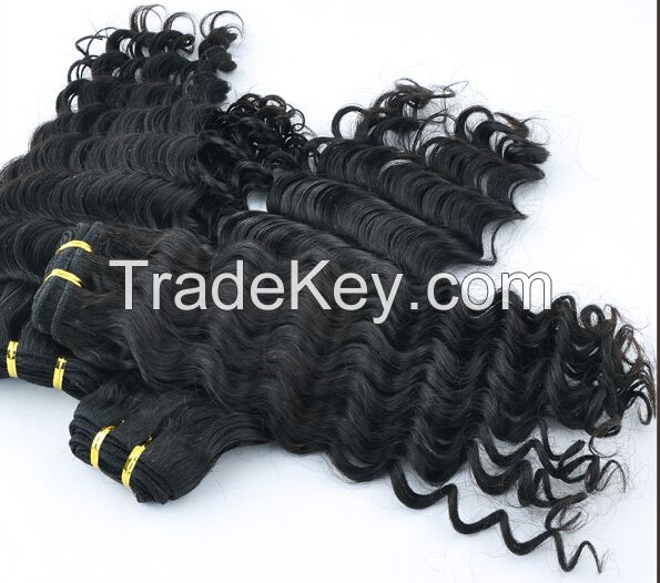 20 Inch Brazilian Virgin Hair deep wave Style Natural Black $47.4/pcs