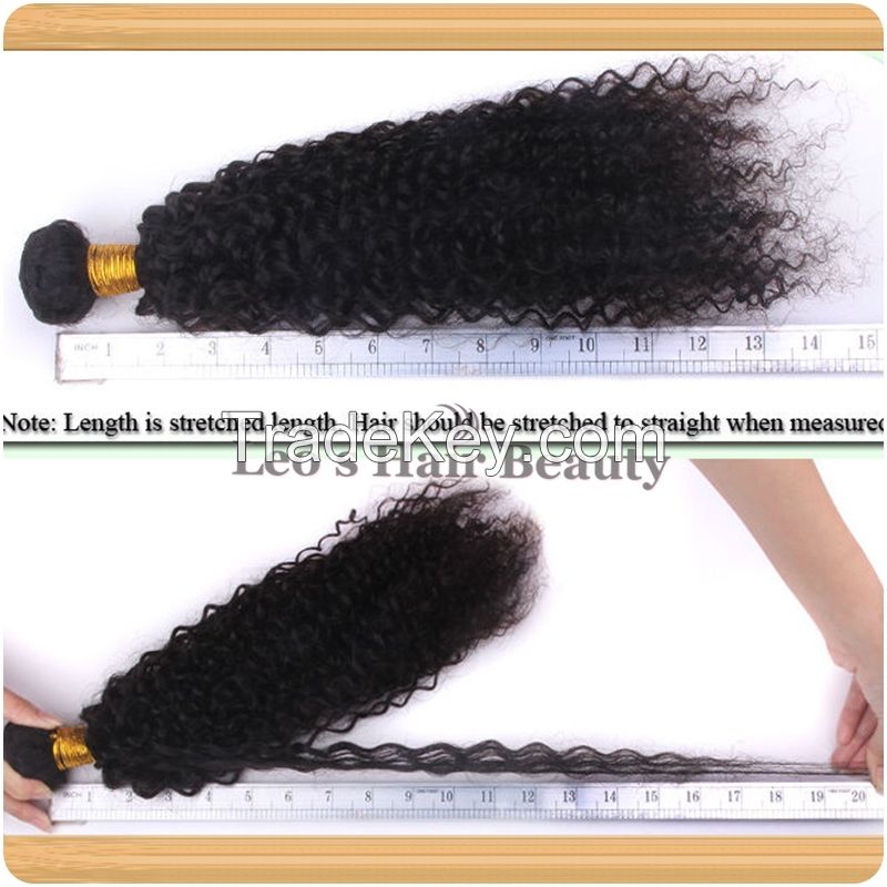 18 Inches Unprocessed Virgin Hair Kinky Curl Natural Black $38.42