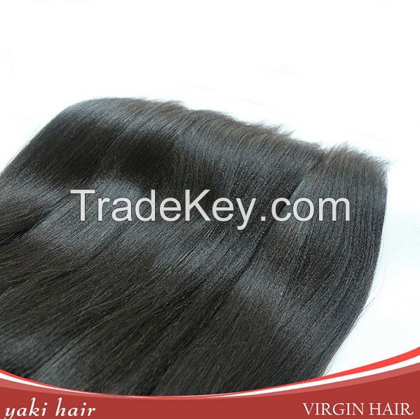 20 Inches Unprocessed Malaysian Virgin Hair Yaki Natural Black $43.59