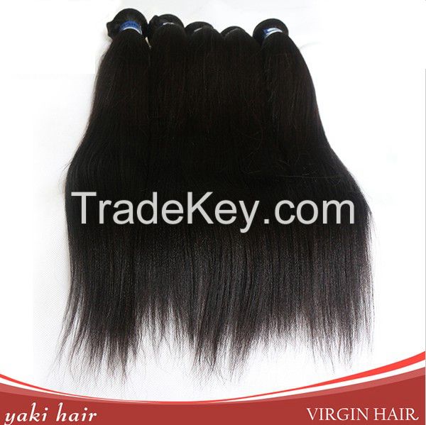 20 Inches Unprocessed Malaysian Virgin Hair Yaki Natural Black $43.59