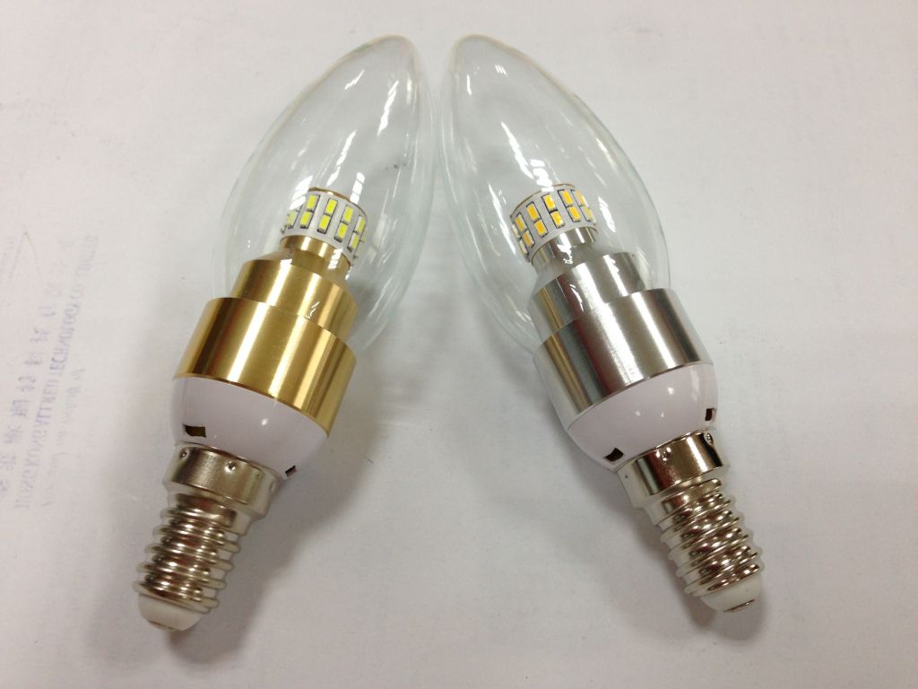 Golden/Silvery housing color!5W Allred LED candle lights