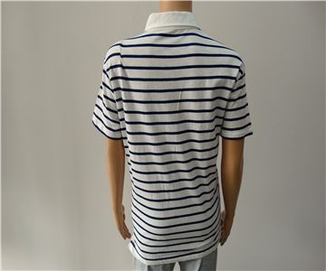 latest fashion man polo shirt,Striped Polo Shirt