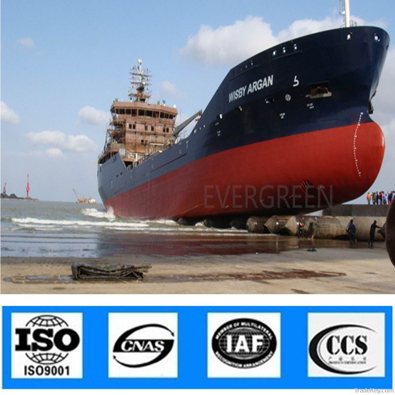 ISO 14409 certificated natural rubber ship launching airbags for boats