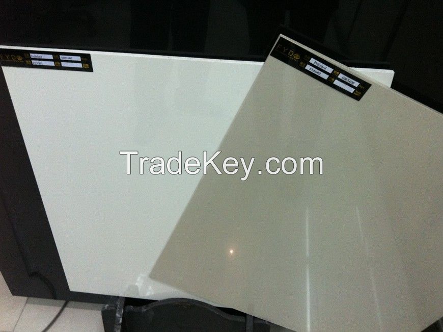 Hot Sale Foshan Floor Tile !Super Black Pure Color Polished Tile with FOB PRICE 3.98USD/SQM