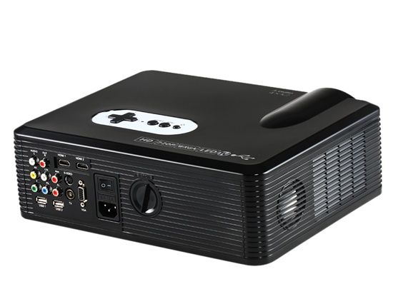 Black CL720 HD 1080P LED Projector Home Theater