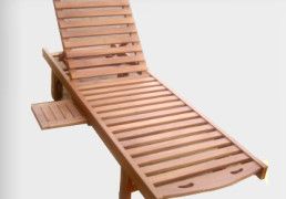 Wheeled lounger with tray