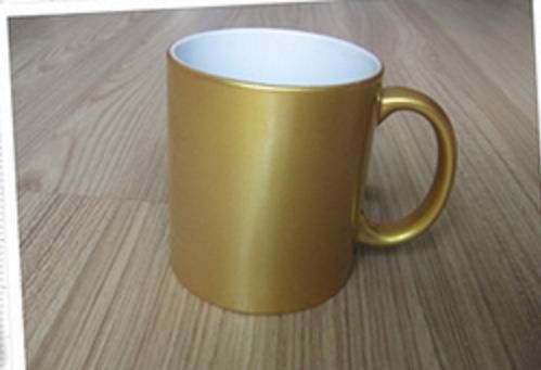 11oz. sublimation printable golden pearl finished ceramic cup,ceramic mug