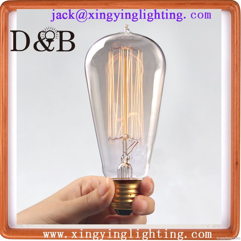 Antique vintage edison Bulb Danlamp Edison  Carbon Filament light bulb