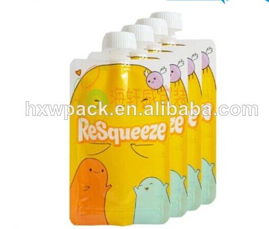 customized baby food packing spout bag for juice
