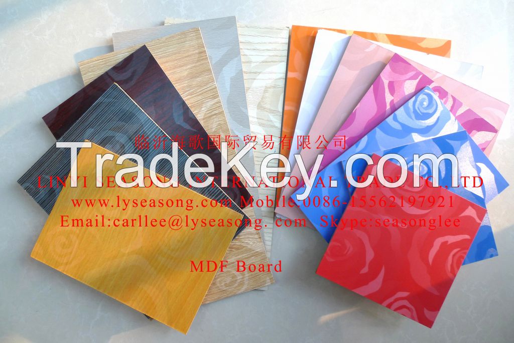 1220*2440mm 2.0-25mm Chinese more colors melamine mdf board