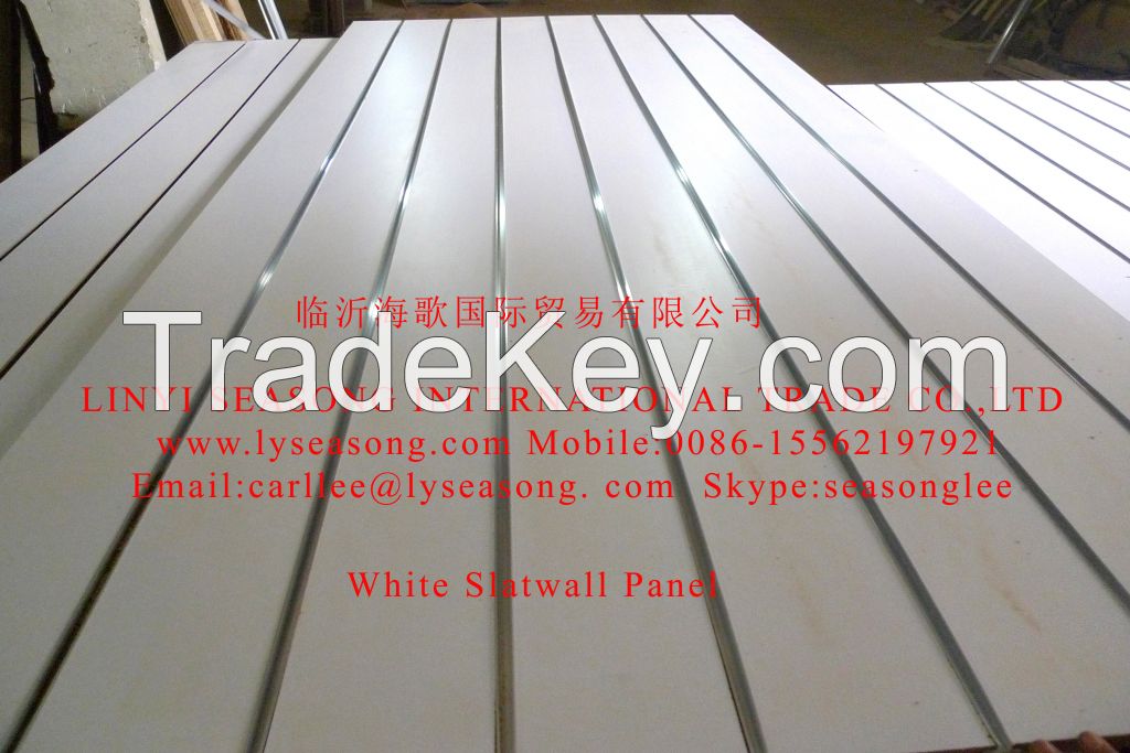 1220*2440mm 15-18mm Chinese more colors melamine mdf slatwall panel