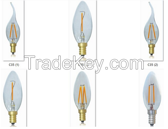 hot style products 2014 antique glass LED edison lamp dimmable 1.5w e1