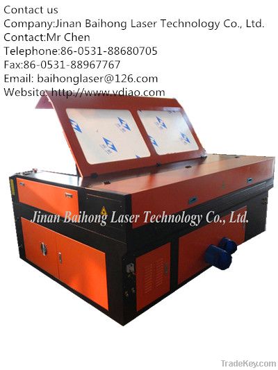 DOUBLE-HEAD MUTUAL MOVABLE LASER CUTTING MACHINE FOR PLUSH TOY FABRICS