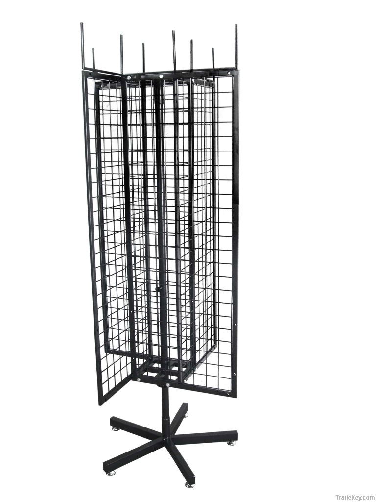 socks metal display rack/metal handware display rack/three-sided displ