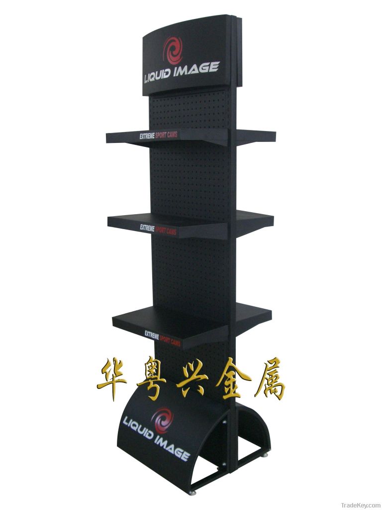 double-sided metal display shelves, socks retail display rack, glove met