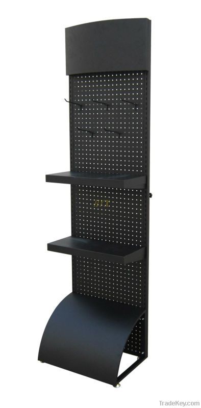 double-sided metal display shelves, socks retail display rack, glove met