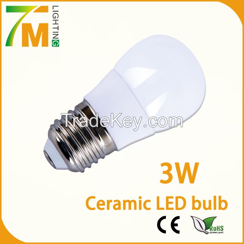 E27 Ceramic LED bulb 3W high lumen LED bulb light