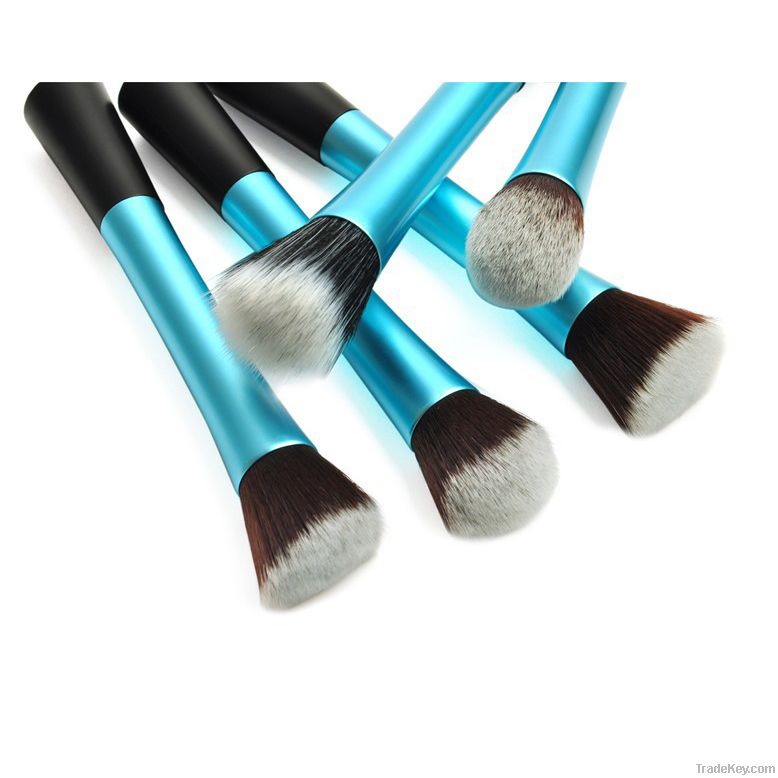 5 Pieces Makeup Brush Set Blue Color