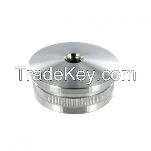 stainless steel inox v2a end caps for handrail stair tube