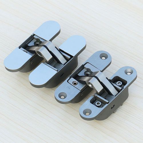 Heavy duty 3d adjustable stainless steel 304 wooden folding cross invisible door hinge