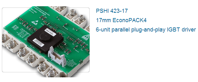 PSHI 423-17 17mm EconoPACK4  6-unit parallel plug-and-play IGBT driver