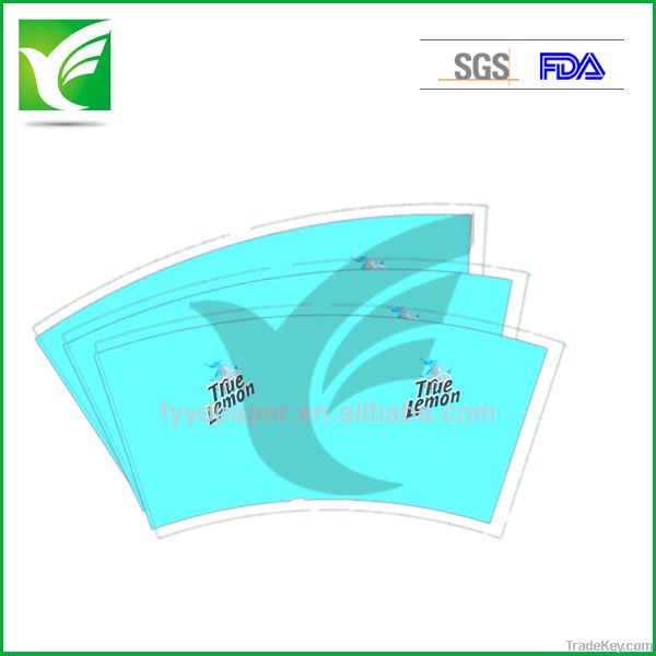 custom logo printed pe coated paper with cheap price