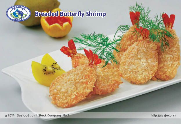 Breaded butterfly shrimp
