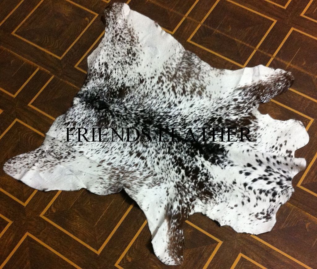 New Natural Cowhide rugs black n white, Area Rug,Leather Carpet Cow leather skin