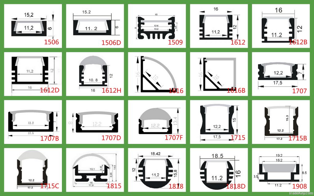 aluminum LED profile for LED lighting