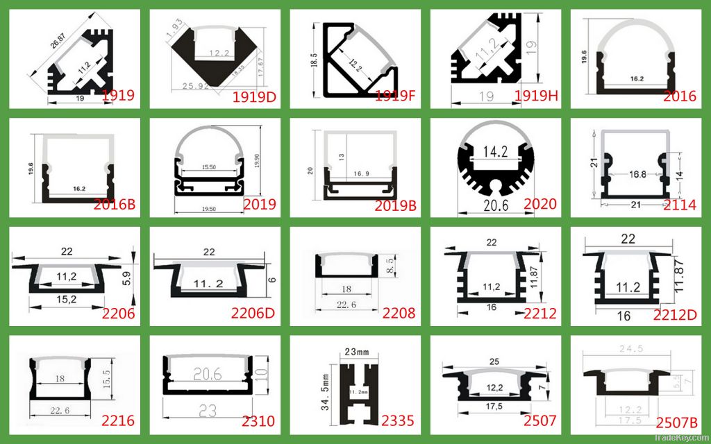 aluminum LED profile for LED lighting