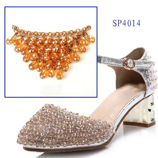 High Quality Beads Combined  Decoration Upper Shoe