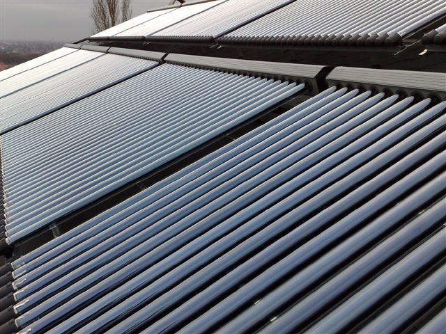 Westech heat pipe solar installation solar water heater project