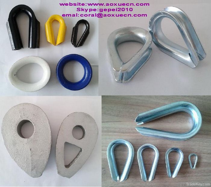 China made rigging part wire rope thimbles, electric cable thimble